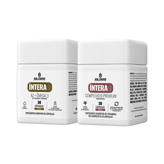 Kit Multivitamínico AZ com Ômega 3 30 Caps + Complexo B 30 Caps - Íntera Daily