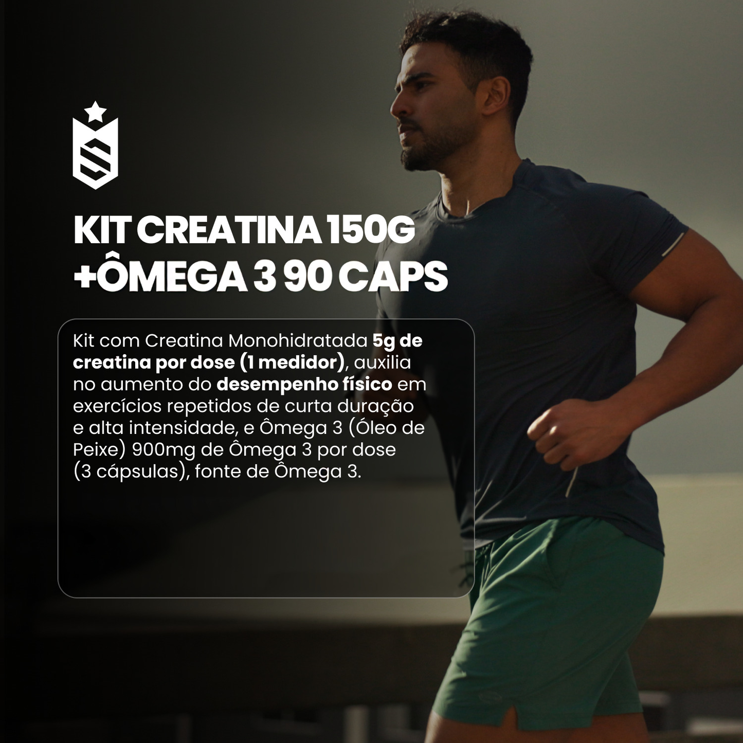 Kit Creatina 150g + Ômega 3 1000mg 90 Cáps