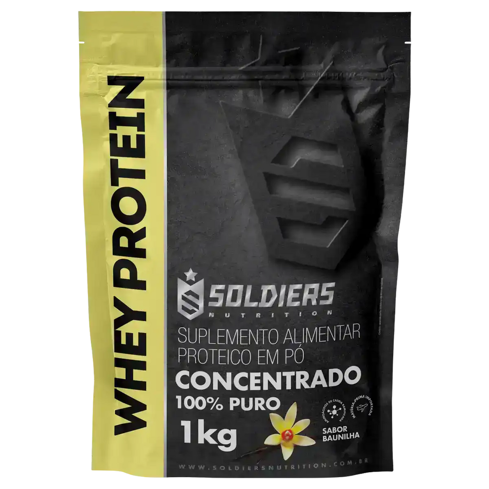 Whey Protein Concentrado Baunilha 1Kg - Soldiers Nutrition