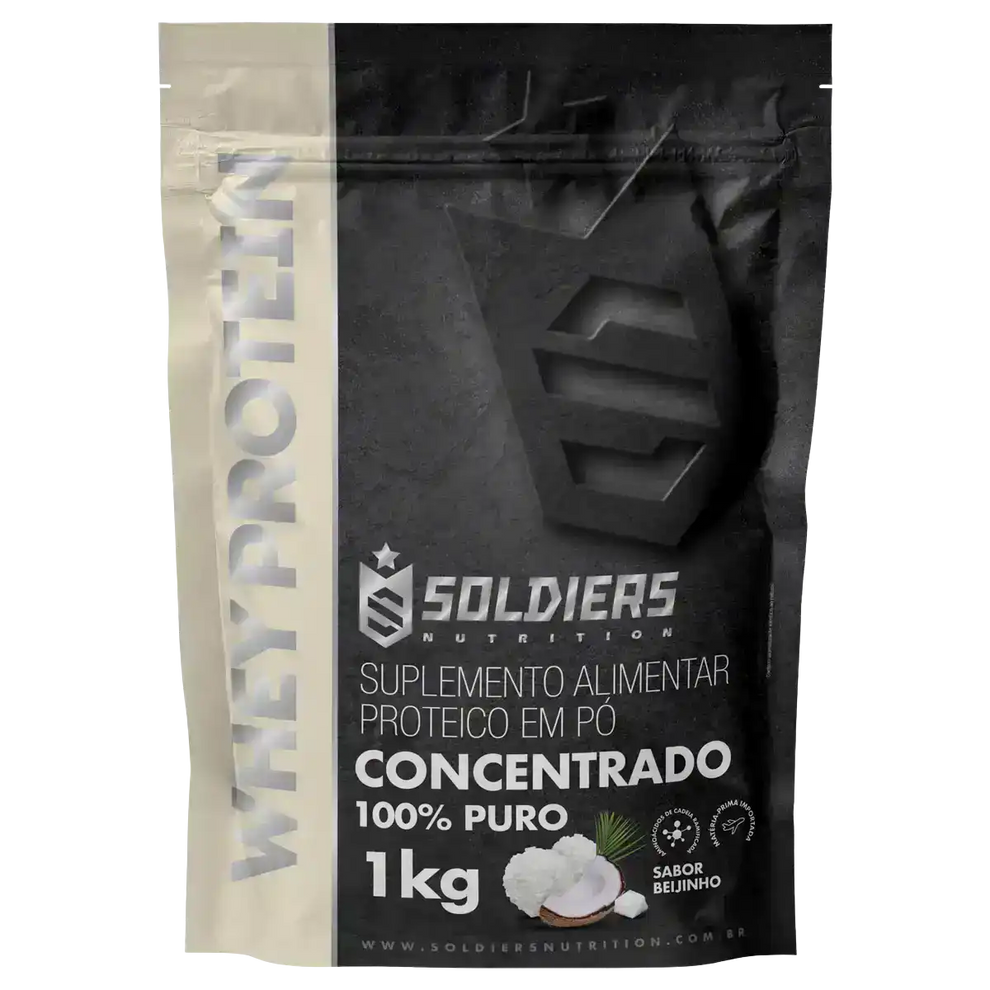 Whey Protein Concentrado Beijinho 1kg - Soldiers Nutrition