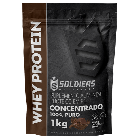 Whey Protein Concentrado 1kg - 100% Importado - Soldiers Nutrition