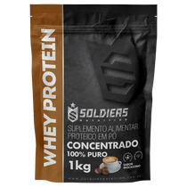 Embalagem de whey protein concentrado sabor mocaccino, suplemento proteico em pó 1kg