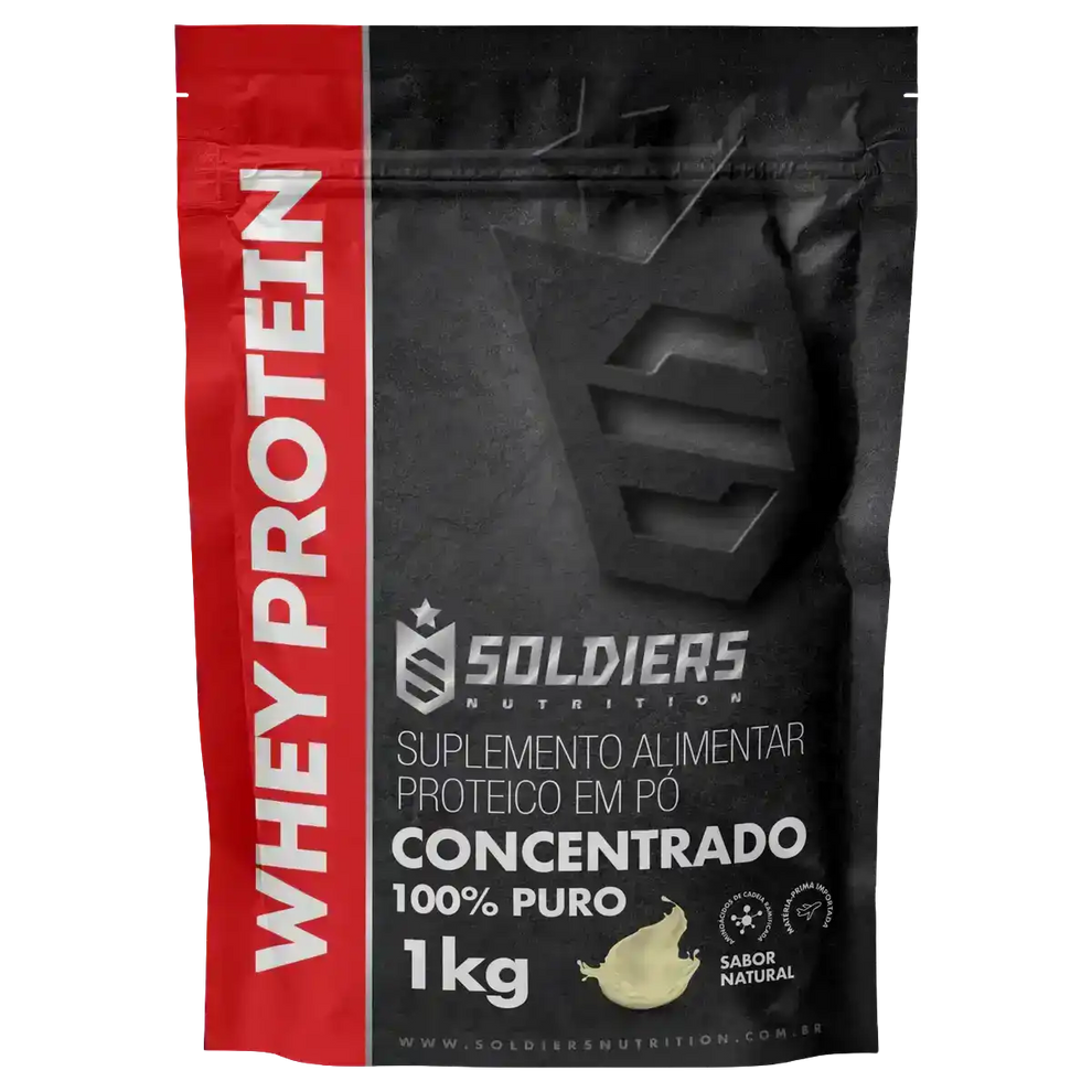 Whey Protein Concentrado Natural 1Kg - Soldiers Nutrition