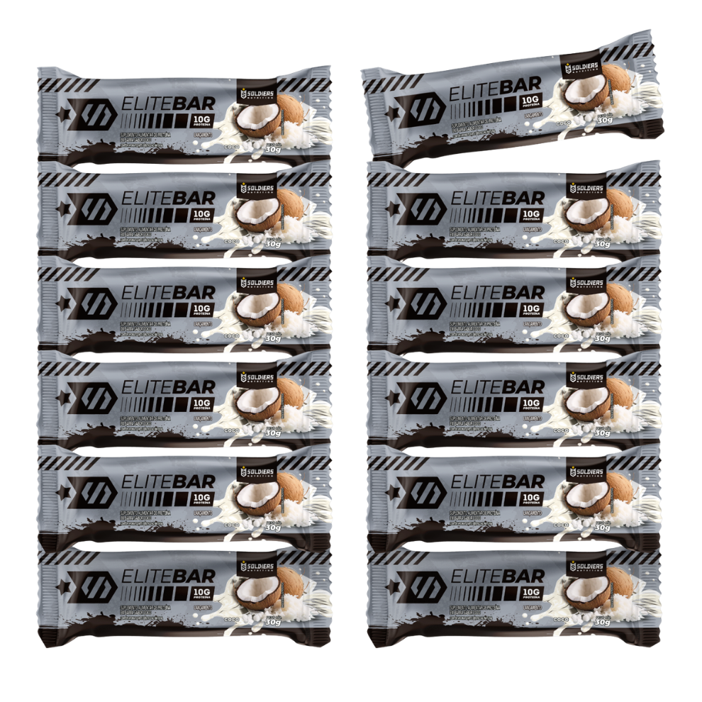 Barras de Proteína 30g - Elite Bar Coco Display c/12un