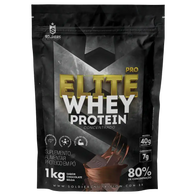 Whey Protein Elite Pro 80% Concentrado - Chocolate Belga - 1kg