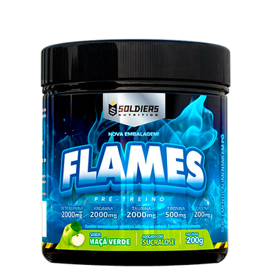 Pré-Treino Flames Maça Verde 200g - Soldiers Nutrition