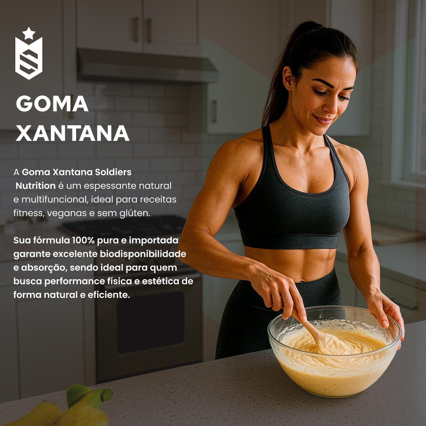 Goma Xantana 1Kg - 100% Puro Importado - Soldiers Nutrition