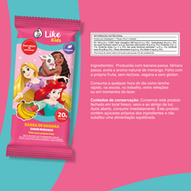 Barrinha de Banana 20g Sem Açúcar Sabor Morango 12un - Like Kids