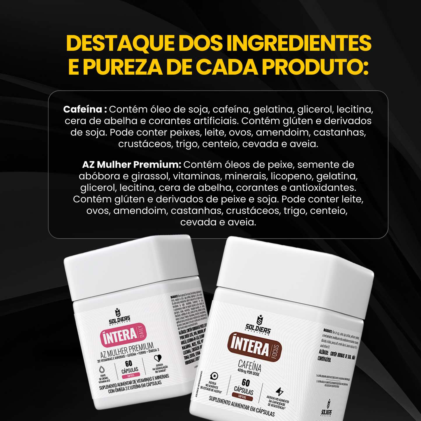 Kit Cafeína 400g 60 Cáps + AZ Mulher 60 Cáps