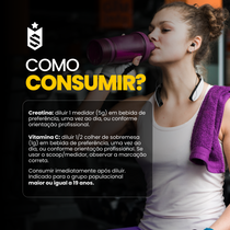 Kit Creatina Monohidratada 500g - 2 un + Vitamina C Em Pó 500g