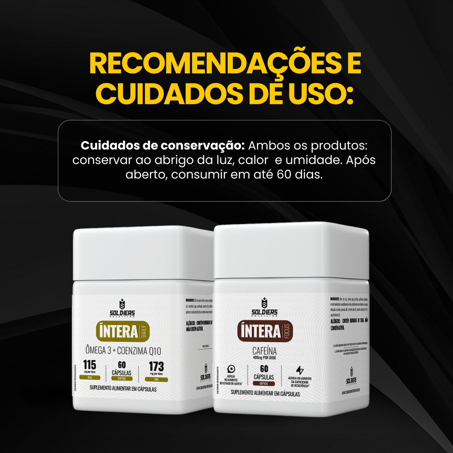 Kit Cafeína 60 Cáps + Ômega 3 com Coenzima Q10 60 Cáps