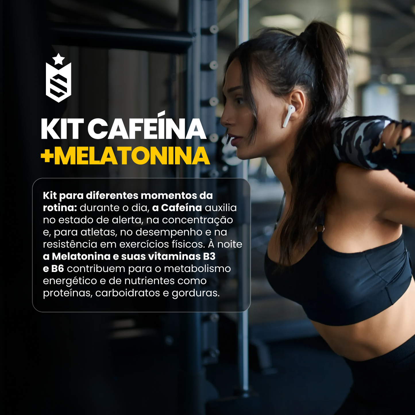 Kit Cafeína 60 Cáps + Melatonina Focus 30 Cáps