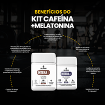 Kit Cafeína 60 Cáps + Melatonina Focus 30 Cáps