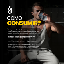 Kit Colágeno 500g + Ômega 3 60 Cáps + Multivitaminico 60 Cáps