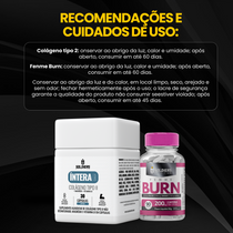 Kit Colágeno Tipo II 30 Cáps + Femme Burn 90 Tabletes