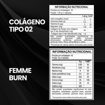 Kit Colágeno Tipo II 30 Cáps + Femme Burn 90 Tabletes