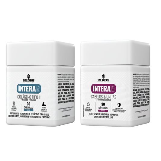 Kit Colágeno Tipo II 30 Cáps  + Multivitamínico Cabelos e Unhas 30 Cáps