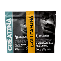 Kit Creatina Monohidratada 500g + L-Glutamina 500g