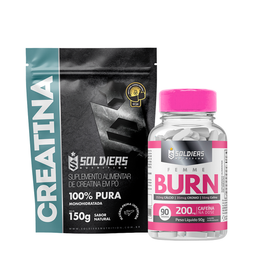 Kit Creatina 150g + Femme Burn 90 Tabletes
