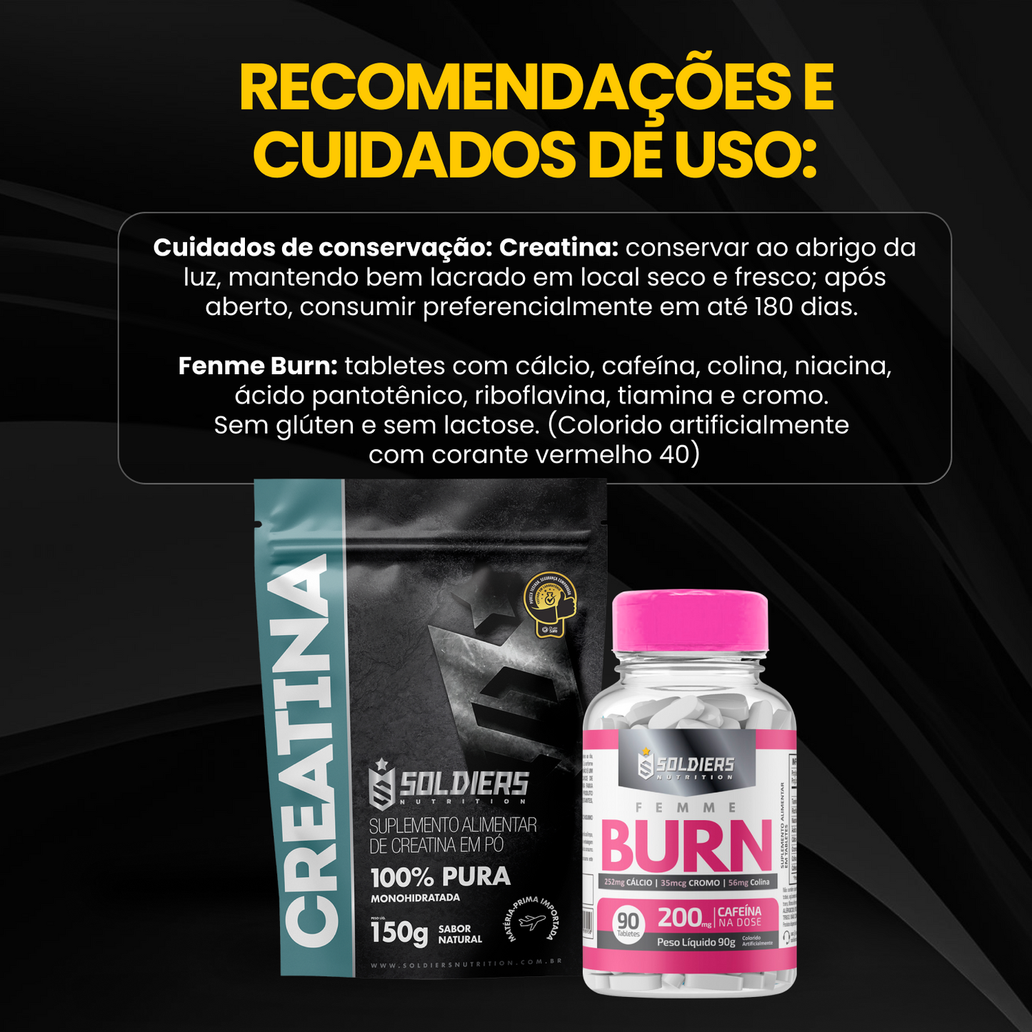 Kit Creatina 150g + Femme Burn 90 Tabletes