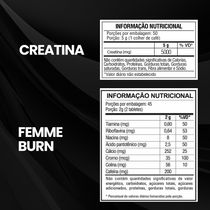 Kit Creatina 150g + Femme Burn 90 Tabletes