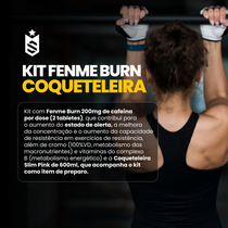 Kit Femme Burn 90 Tabletes + Coqueteleira Slim Pink 600ml
