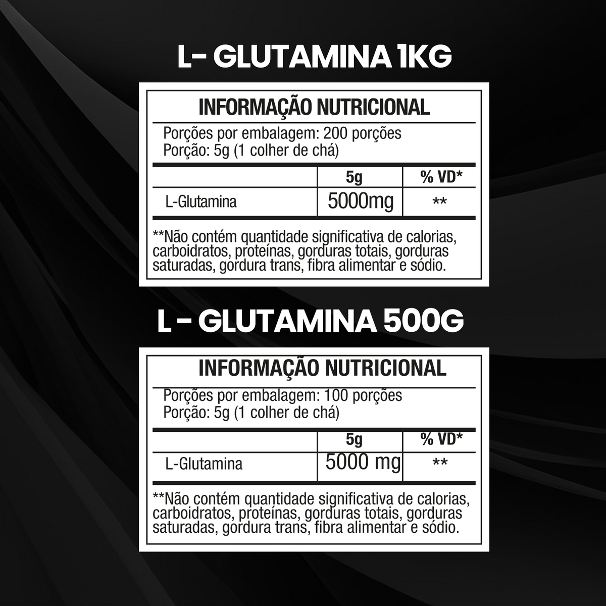 Kit Glutamina 1kg + Glutamina 500g
