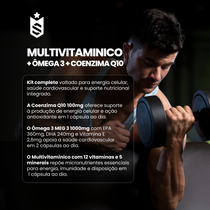 Kit Multivitamínico + Ômega 3 1000mg + Coenzima Q10 100mg 60 Cáps