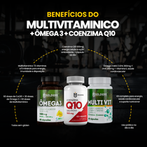 Kit Multivitamínico + Ômega 3 1000mg + Coenzima Q10 100mg 60 Cáps