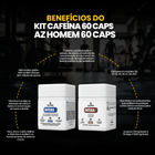 Kit Cafeína 400mg 60 Cáps + AZ Homem 60 Cáps 6