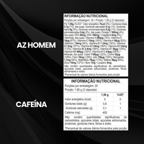 Kit Cafeína 400g 60 Cáps + AZ Homem 60 Cáps