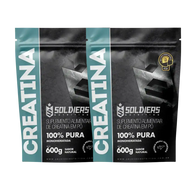 Creatina Monohidratada 1200g Soldiers Nutrition 100% Pura Importada Alta Performance Músculo Treino