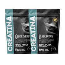 Creatina Monohidratada 1200g Soldiers Nutrition 100% Pura Importada Alta Performance Músculo Treino