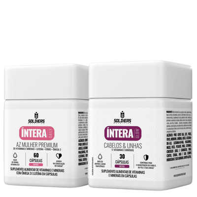 Kit AZ Mulher Premium 60 Cáps + Multivitamínico Cabelos & Unhas 30 Cáps