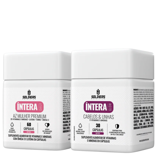 Kit AZ Mulher Premium 60 Cáps + Multivitamínico Cabelos & Unhas 30 Cáps