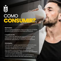 Kit Beef Protein 26g Proteína 900g + L - Leucina 250g
