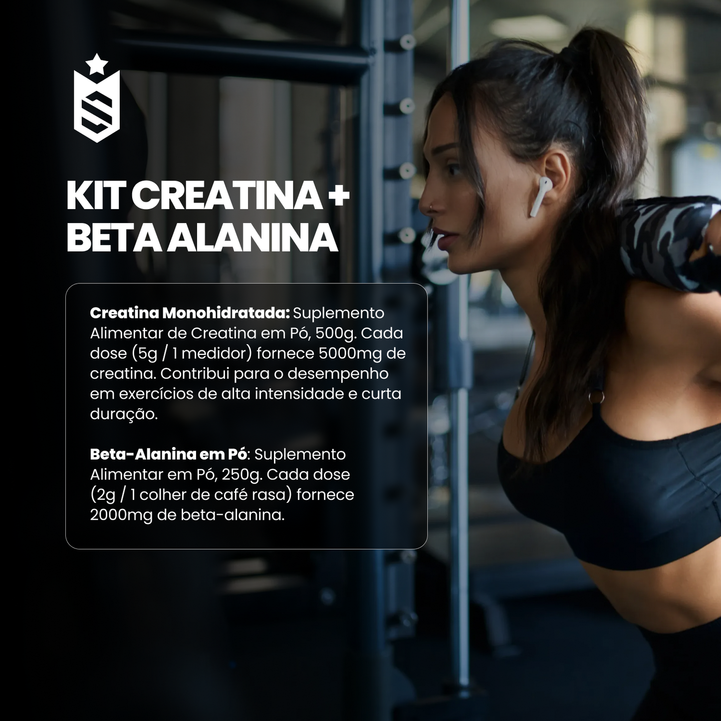 Kit Beta Alanina 250g + Creatina Monohidratada 500g
