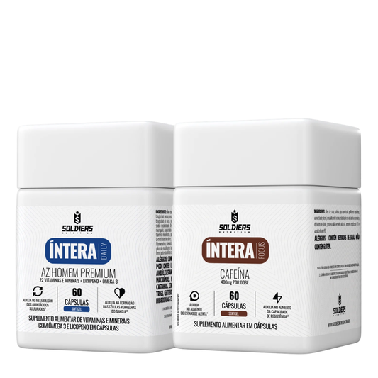 Kit Cafeína 400g 60 Cáps + AZ Homem 60 Cáps