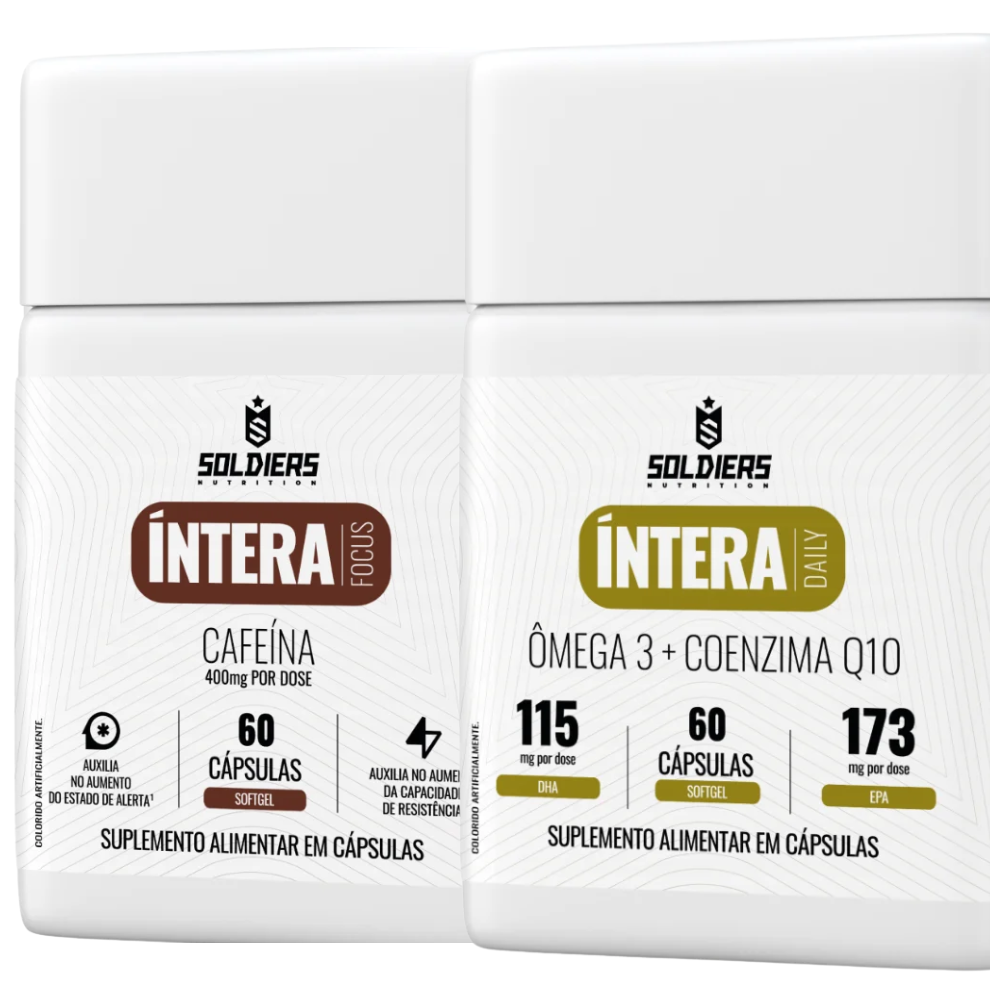 Kit Cafeína 60 Cáps + Ômega 3 com Coenzima Q10 60 Cáps
