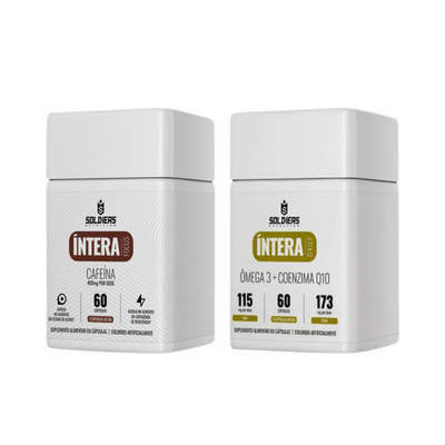 Kit: Cafeína Intera + Ômega 3 com Coenzima Q10 - Soldiers Nutrition