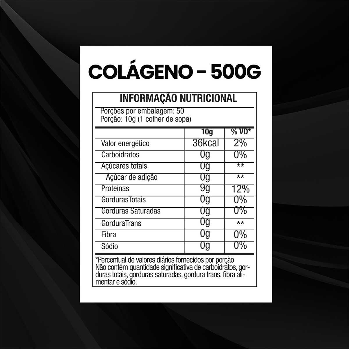 Colágeno Hidrolisado 100% Puro - 500g