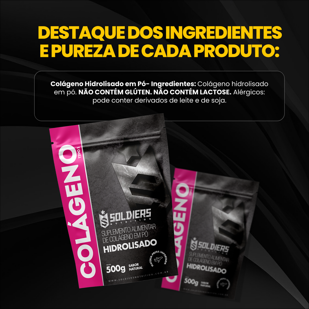 Colágeno Hidrolisado 100% Puro - 500g