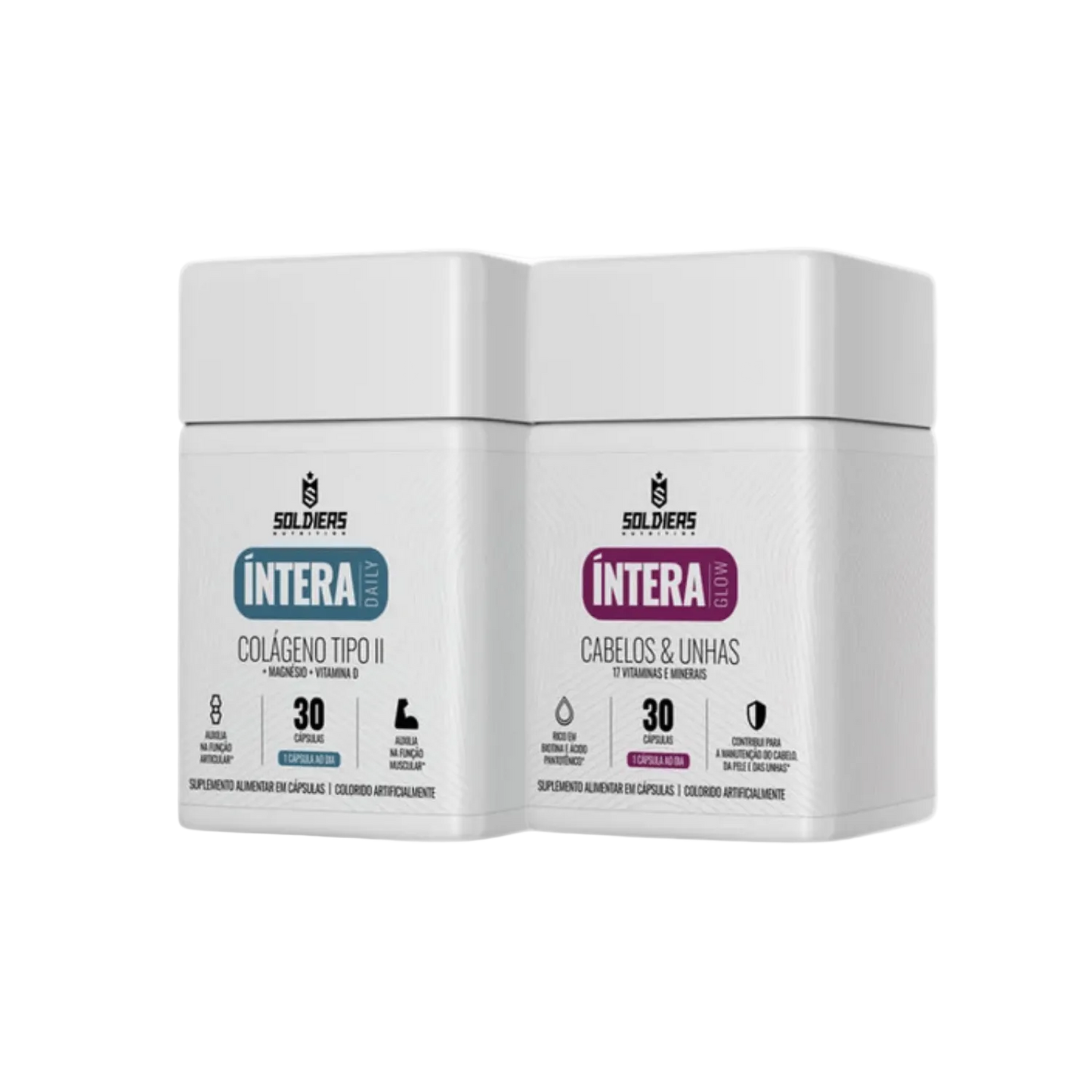 Kit: Colágeno Intera + Cabelos e Unhas Intera - Soldiers Nutrition