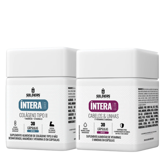 Kit Colágeno Tipo II 30 Cáps  + Multivitamínico Cabelos e Unhas 30 Cáps