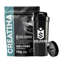 Kit: Creatina 150g + Coqueteleira Slim - Soldiers Nutrition