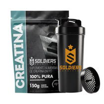 Kit: Creatina 150g + Coqueteleira Slim - Soldiers Nutrition