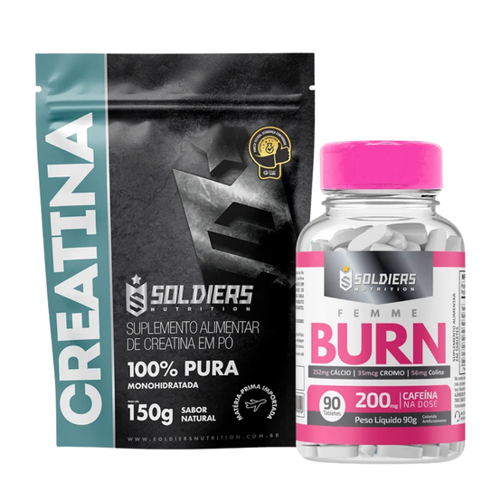 Kit Creatina 150g + Femme Burn 90 Tabletes
