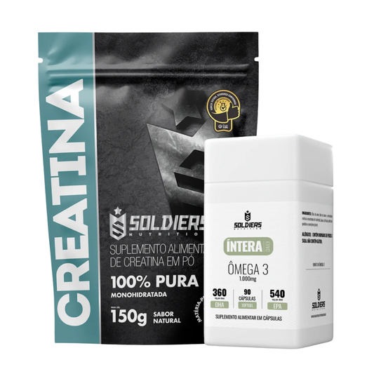 Kit Creatina 150g + Ômega 3 1000mg 90 Cáps