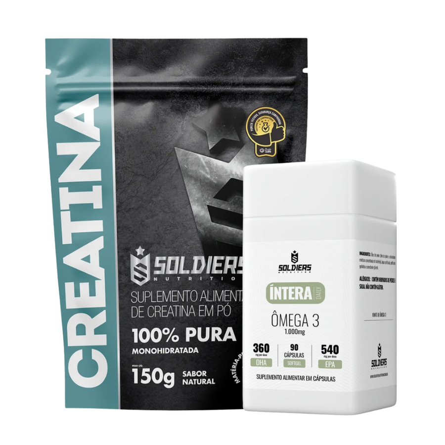 Kit Creatina 150g + Ômega 3 1000mg 90 Cáps