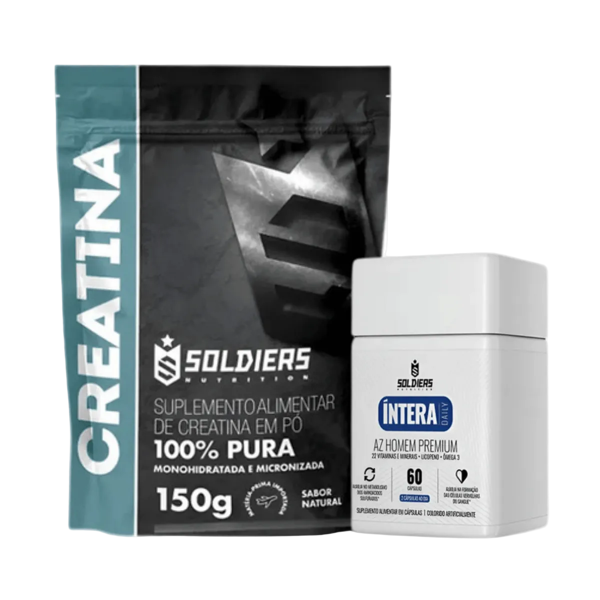 Kit: Creatina 150g + AZ Homem - Soldiers Nutrition